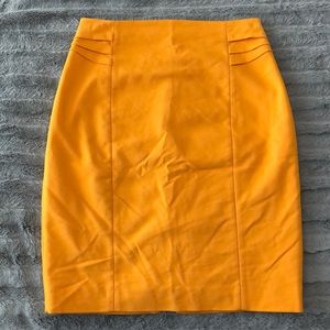 Orange Express mini pencil skirt
